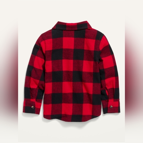 🆕️ Long-Sleeve Plaid Pocket Shirt for Baby Boys - Picture 2 of 2